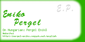 eniko pergel business card